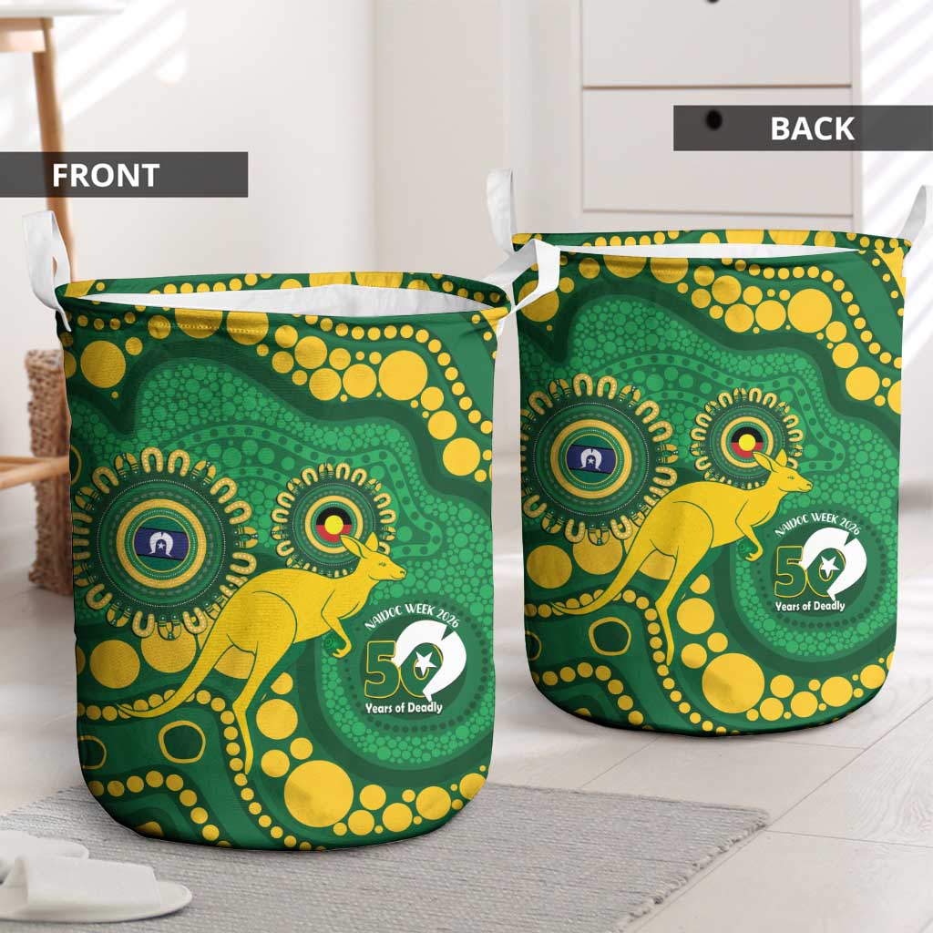 Bowls Australia NAIDOC Week 2026 Laundry Basket 50 Years Deadly Kangaroo Indigenous Art