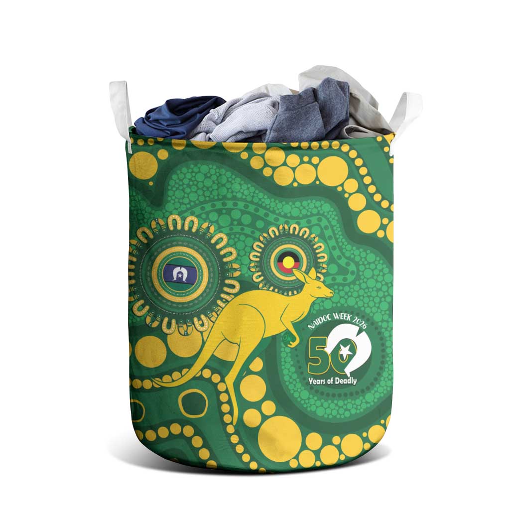 Bowls Australia NAIDOC Week 2026 Laundry Basket 50 Years Deadly Kangaroo Indigenous Art