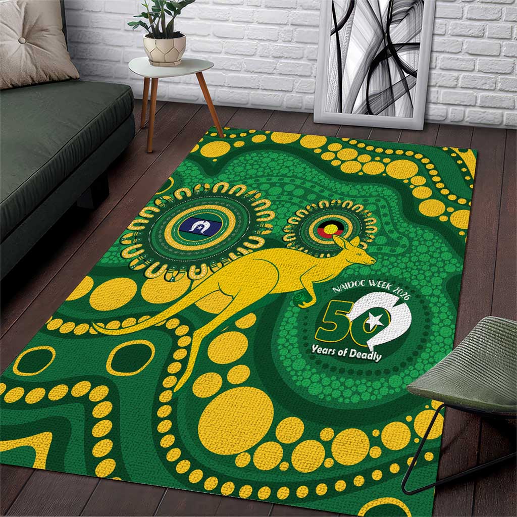 Bowls Australia NAIDOC Week 2026 Area Rug 50 Years Deadly Kangaroo Indigenous Art