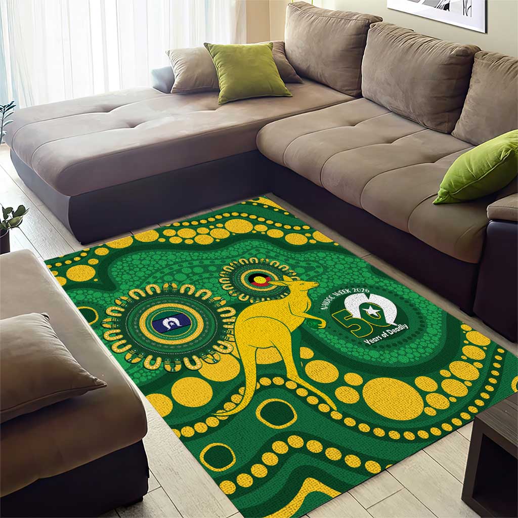 Bowls Australia NAIDOC Week 2026 Area Rug 50 Years Deadly Kangaroo Indigenous Art