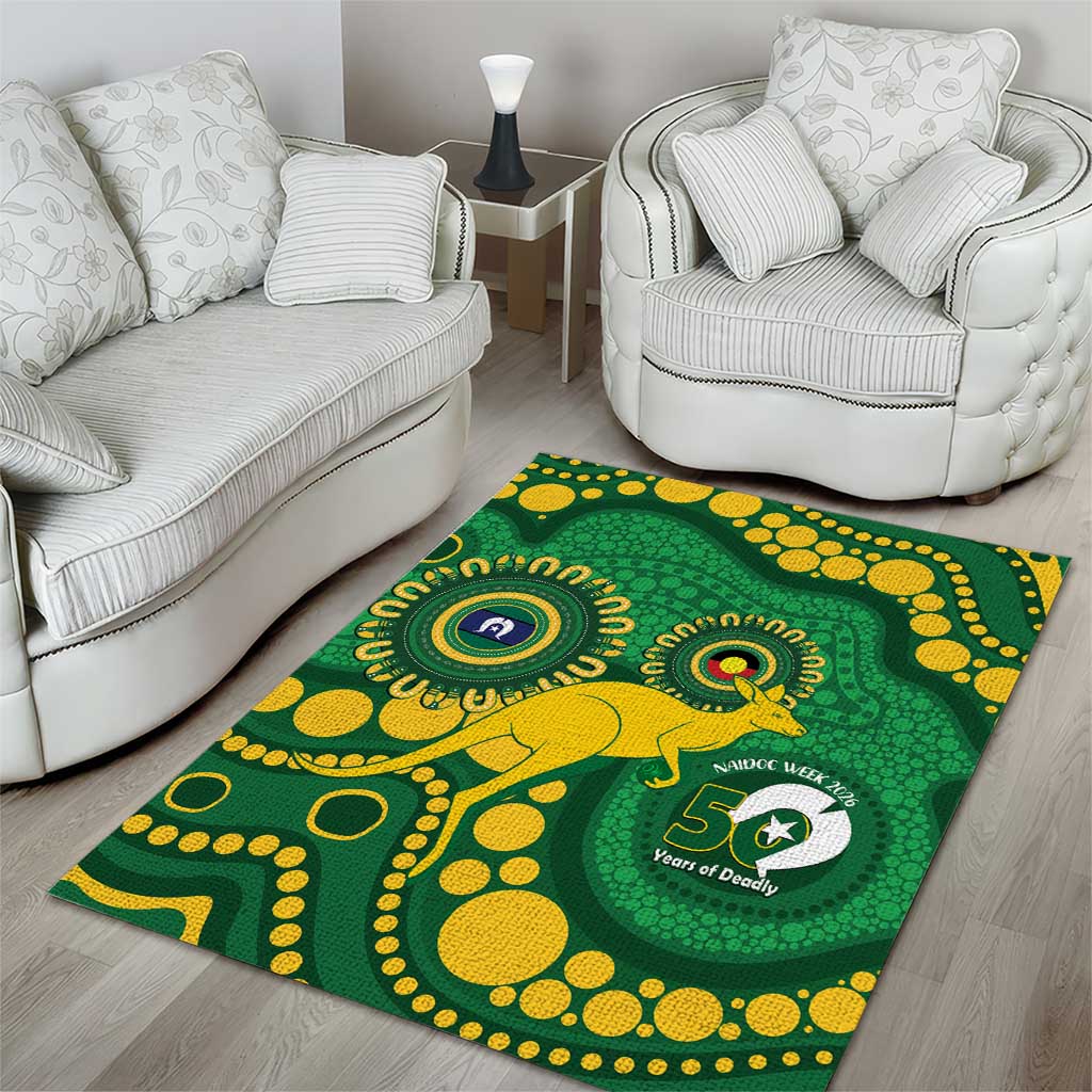 Bowls Australia NAIDOC Week 2026 Area Rug 50 Years Deadly Kangaroo Indigenous Art