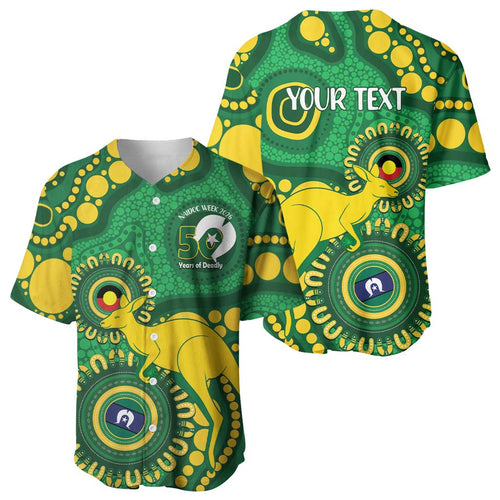 Bowls Australia NAIDOC Week 2026 Personalised Baseball Jersey 50 Years Deadly Kangaroo Indigenous Art