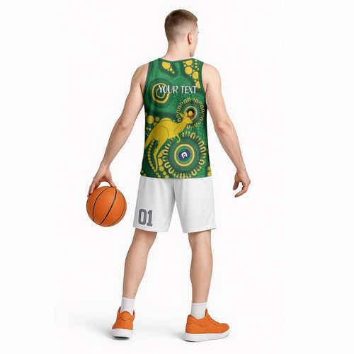Bowls Australia NAIDOC Week 2026 Personalised Basketball Jersey 50 Years Deadly Kangaroo Indigenous Art