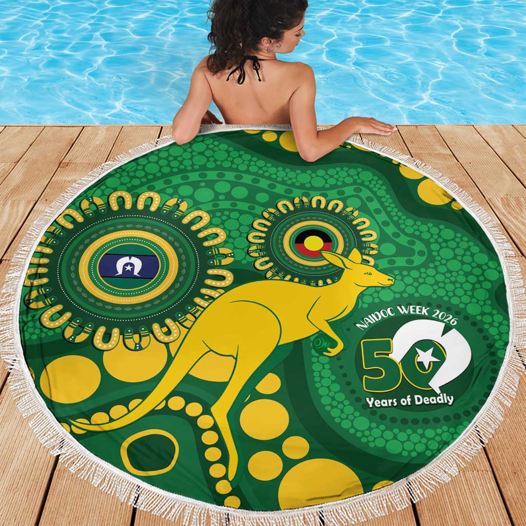Bowls Australia NAIDOC Week 2026 Beach Blanket 50 Years Deadly Kangaroo Indigenous Art