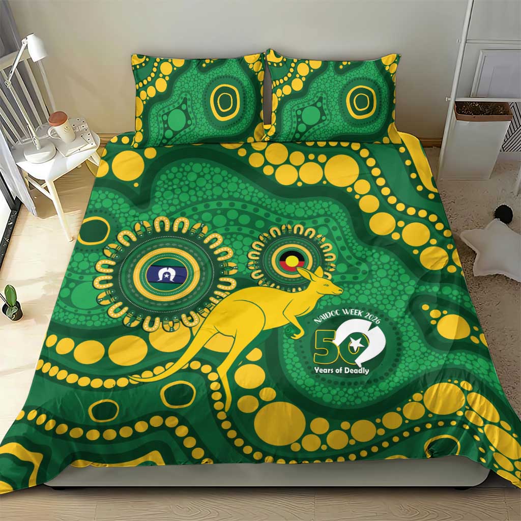 Bowls Australia NAIDOC Week 2026 Bedding Set 50 Years Deadly Kangaroo Indigenous Art