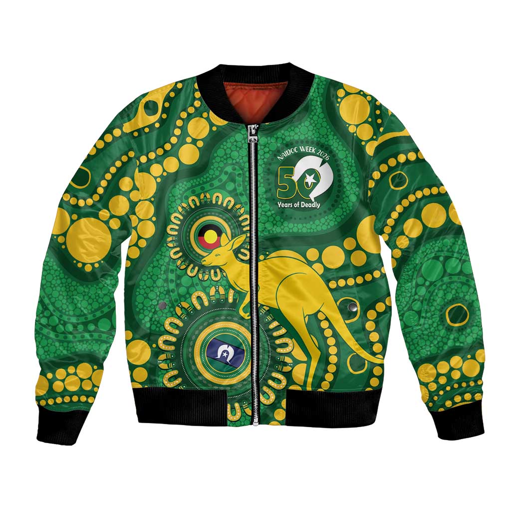 Bowls Australia NAIDOC Week 2026 Personalised Bomber Jacket 50 Years Deadly Kangaroo Indigenous Art