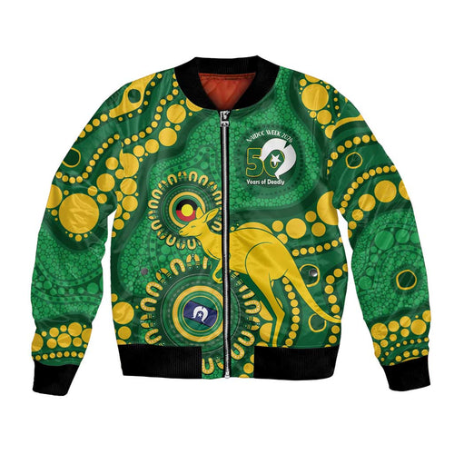 Bowls Australia NAIDOC Week 2026 Personalised Bomber Jacket 50 Years Deadly Kangaroo Indigenous Art