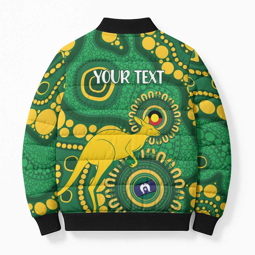 Bowls Australia NAIDOC Week 2026 Personalised Bomber Puffer Jacket 50 Years Deadly Kangaroo Indigenous Art