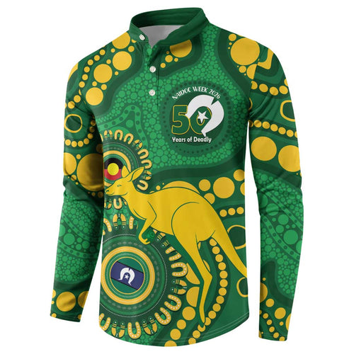 Bowls Australia NAIDOC Week 2026 Personalised Button Sweatshirt 50 Years Deadly Kangaroo Indigenous Art