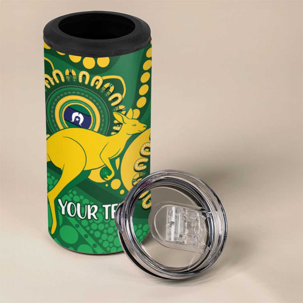 Bowls Australia NAIDOC Week 2026 Personalised 4 in 1 Can Cooler Tumbler 50 Years Deadly Kangaroo Indigenous Art