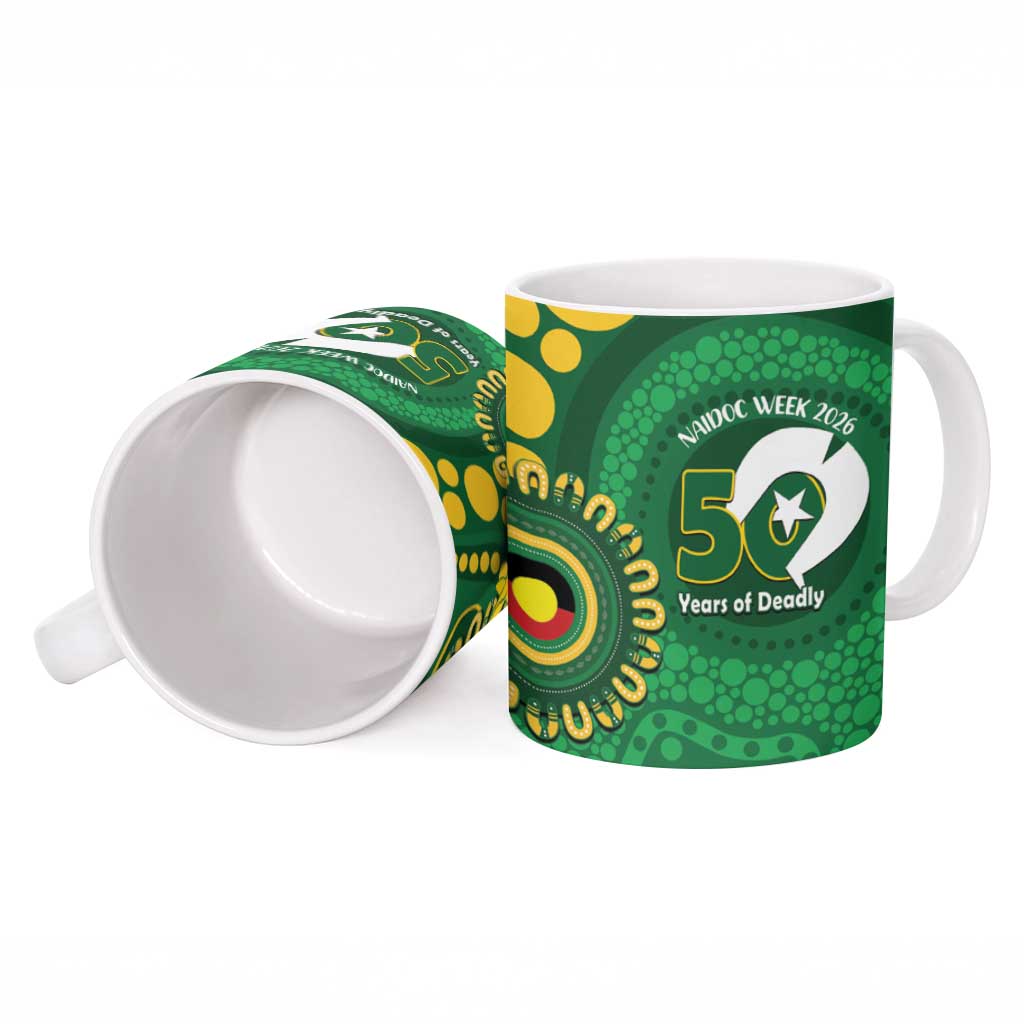 Bowls Australia NAIDOC Week 2026 Personalised Ceramic Mug 50 Years Deadly Kangaroo Indigenous Art