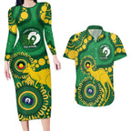 Bowls Australia NAIDOC Week 2026 Personalised Couples Matching Long Sleeve Bodycon Dress and Hawaiian Shirt 50 Years Deadly Kangaroo Indigenous Art