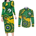 Bowls Australia NAIDOC Week 2026 Personalised Couples Matching Long Sleeve Bodycon Dress and Long Sleeve Button Shirt 50 Years Deadly Kangaroo Indigenous Art