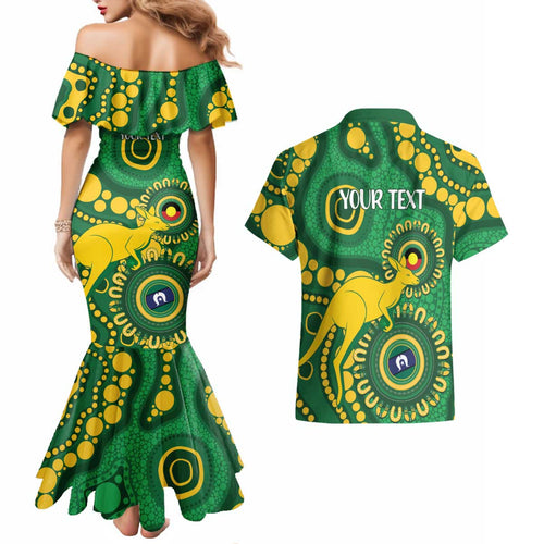 Bowls Australia NAIDOC Week 2026 Personalised Couples Matching Mermaid Dress and Hawaiian Shirt 50 Years Deadly Kangaroo Indigenous Art