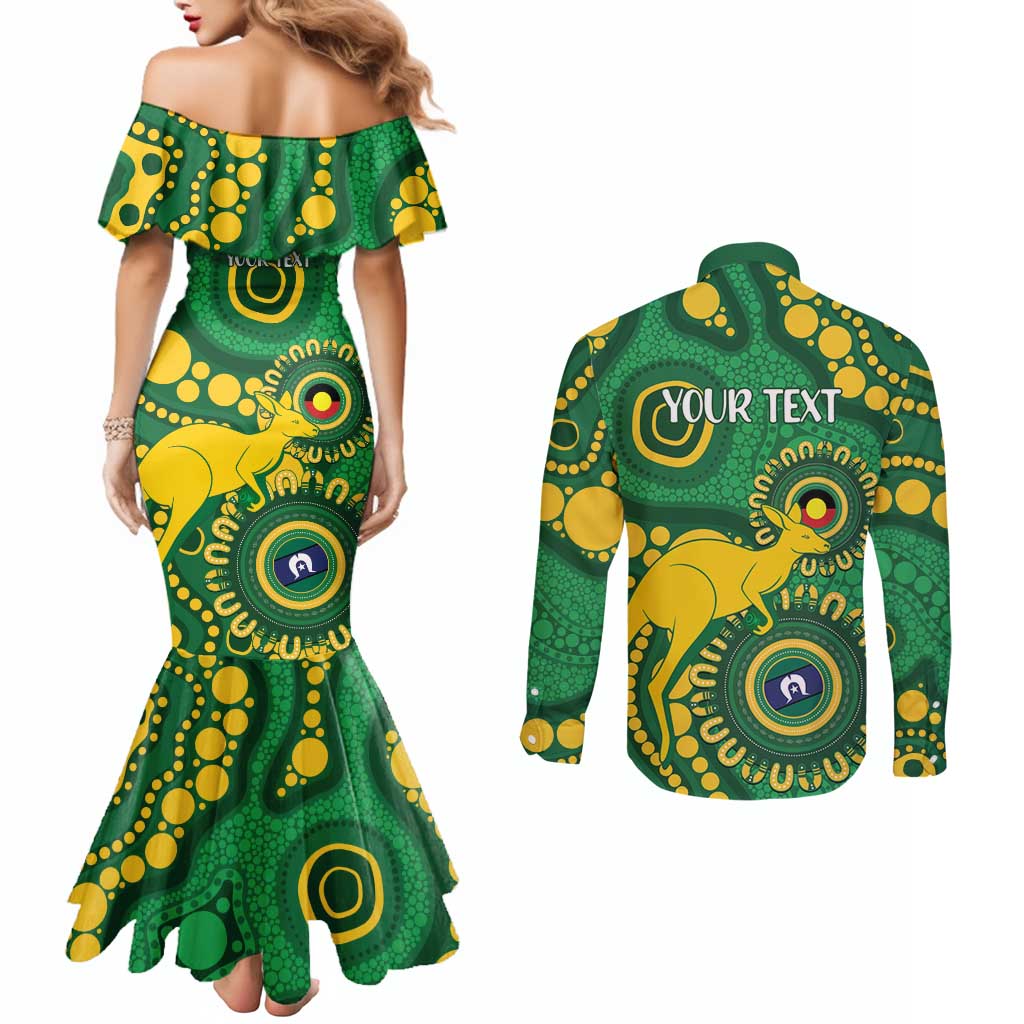 Bowls Australia NAIDOC Week 2026 Personalised Couples Matching Mermaid Dress and Long Sleeve Button Shirt 50 Years Deadly Kangaroo Indigenous Art
