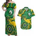 Bowls Australia NAIDOC Week 2026 Personalised Couples Matching Off Shoulder Maxi Dress and Hawaiian Shirt 50 Years Deadly Kangaroo Indigenous Art