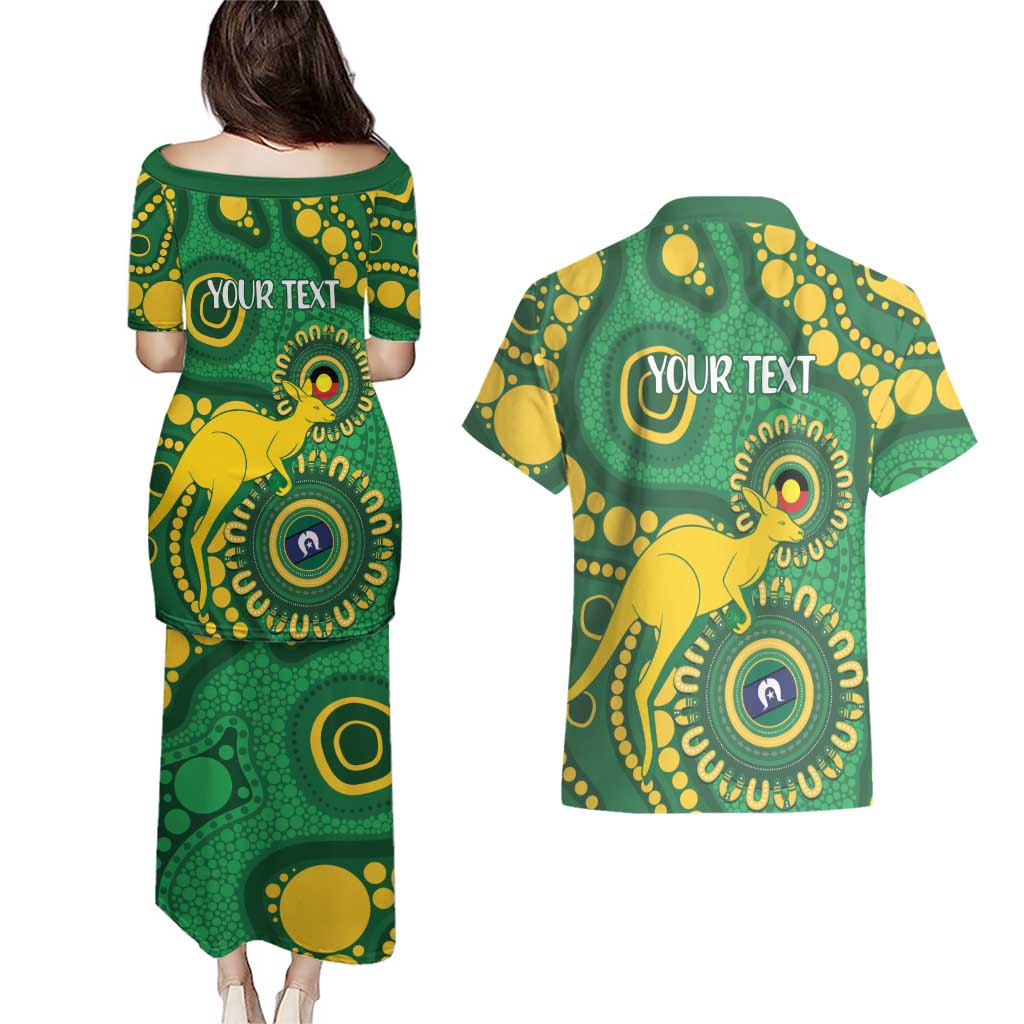 Bowls Australia NAIDOC Week 2026 Personalised Couples Matching Puletasi and Hawaiian Shirt 50 Years Deadly Kangaroo Indigenous Art