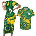 Bowls Australia NAIDOC Week 2026 Personalised Couples Matching Short Sleeve Bodycon Dress and Hawaiian Shirt 50 Years Deadly Kangaroo Indigenous Art