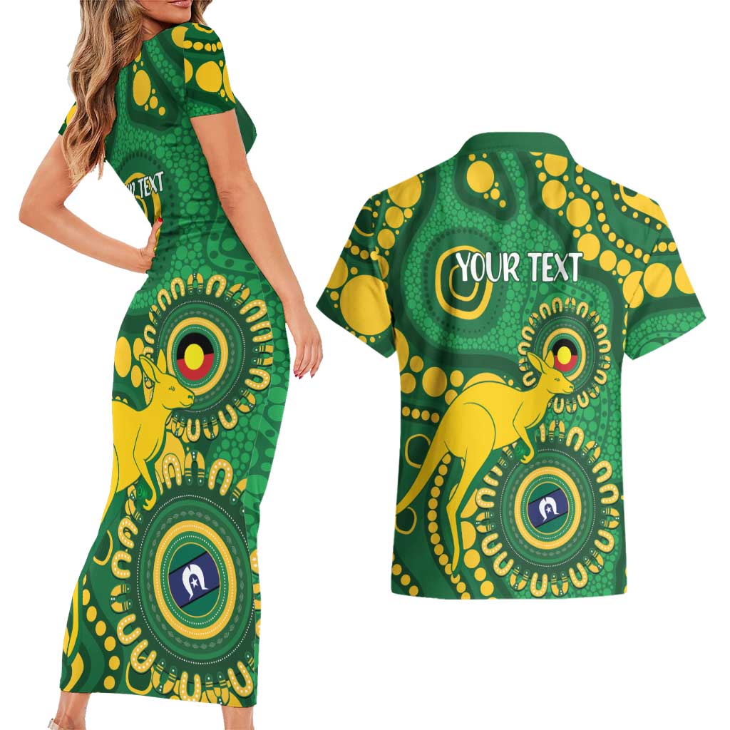Bowls Australia NAIDOC Week 2026 Personalised Couples Matching Short Sleeve Bodycon Dress and Hawaiian Shirt 50 Years Deadly Kangaroo Indigenous Art