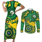 Bowls Australia NAIDOC Week 2026 Personalised Couples Matching Short Sleeve Bodycon Dress and Long Sleeve Button Shirt 50 Years Deadly Kangaroo Indigenous Art