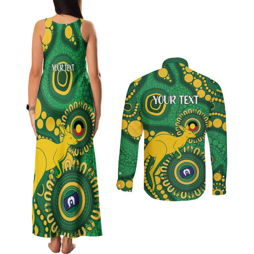 Bowls Australia NAIDOC Week 2026 Personalised Couples Matching Tank Maxi Dress and Long Sleeve Button Shirt 50 Years Deadly Kangaroo Indigenous Art