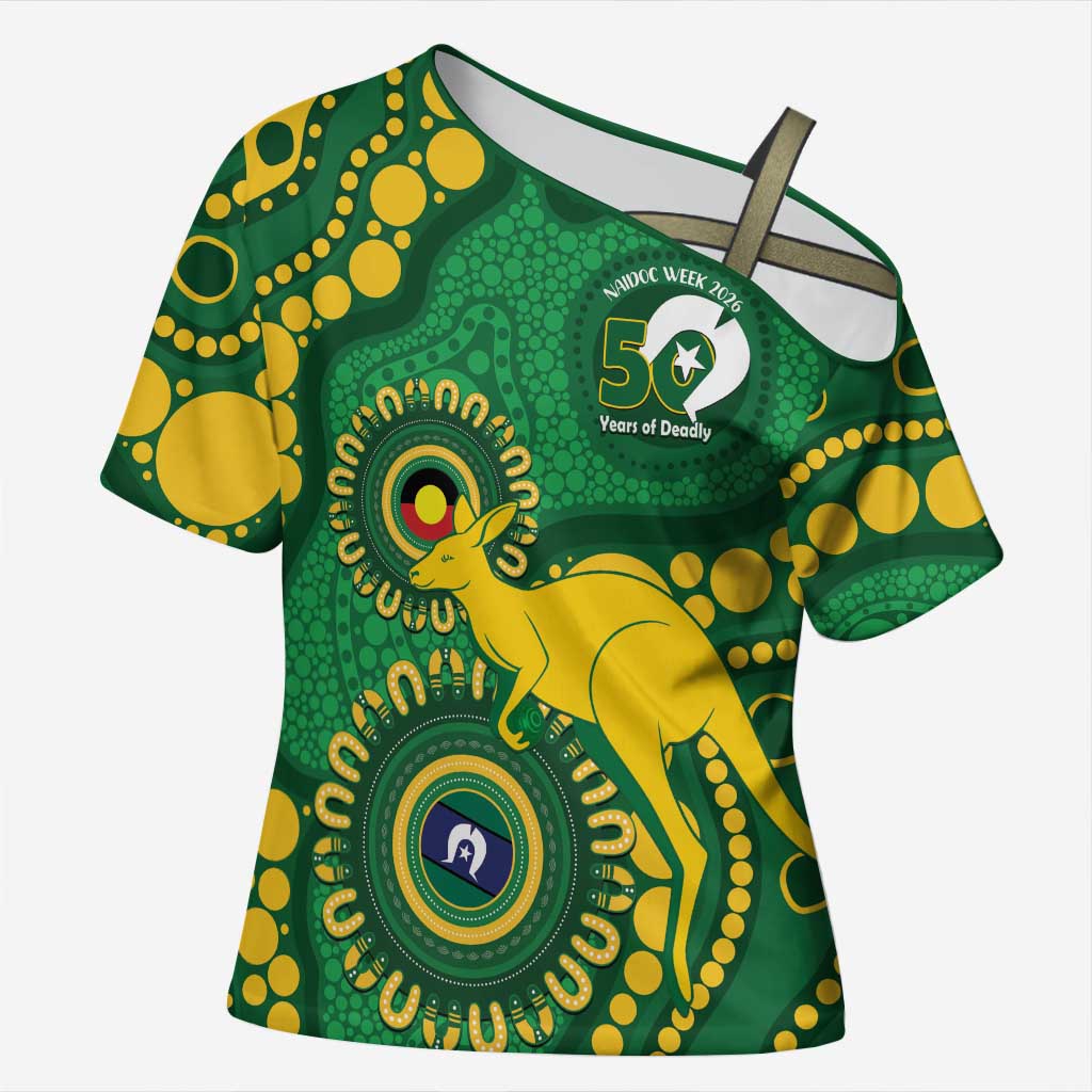 Bowls Australia NAIDOC Week 2026 Personalised Cross Shoulder Shirt 50 Years Deadly Kangaroo Indigenous Art