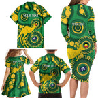 Bowls Australia NAIDOC Week 2026 Personalised Family Matching Long Sleeve Bodycon Dress and Hawaiian Shirt 50 Years Deadly Kangaroo Indigenous Art