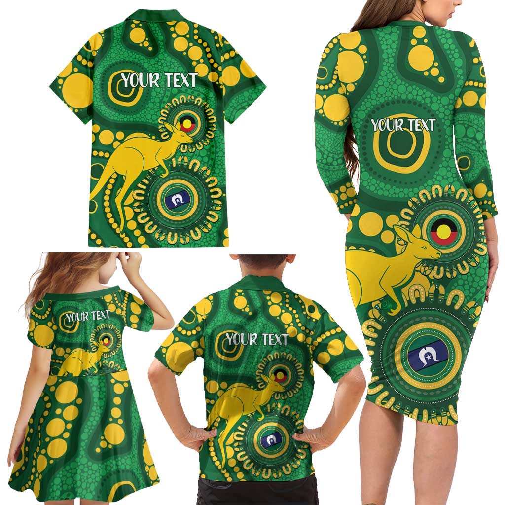 Bowls Australia NAIDOC Week 2026 Personalised Family Matching Long Sleeve Bodycon Dress and Hawaiian Shirt 50 Years Deadly Kangaroo Indigenous Art