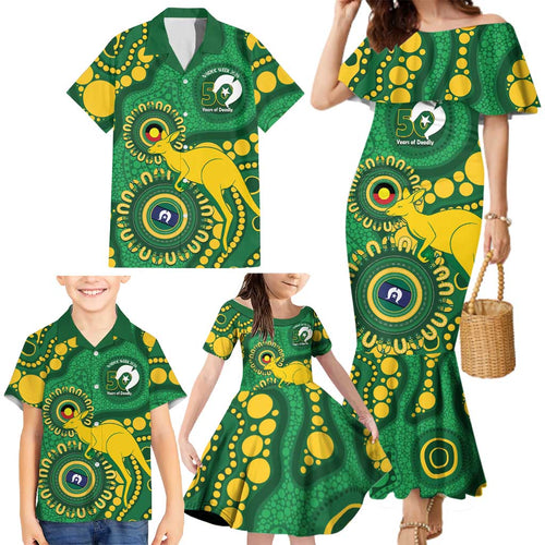 Bowls Australia NAIDOC Week 2026 Personalised Family Matching Mermaid Dress and Hawaiian Shirt 50 Years Deadly Kangaroo Indigenous Art