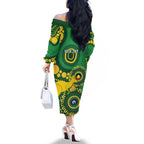 Bowls Australia NAIDOC Week 2026 Personalised Family Matching Off The Shoulder Long Sleeve Dress and Hawaiian Shirt 50 Years Deadly Kangaroo Indigenous Art