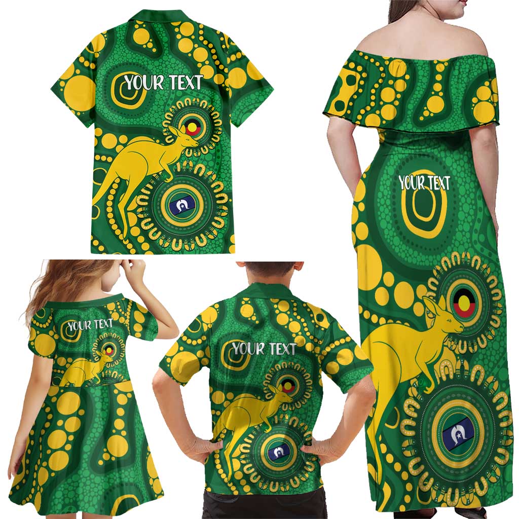 Bowls Australia NAIDOC Week 2026 Personalised Family Matching Off Shoulder Maxi Dress and Hawaiian Shirt 50 Years Deadly Kangaroo Indigenous Art