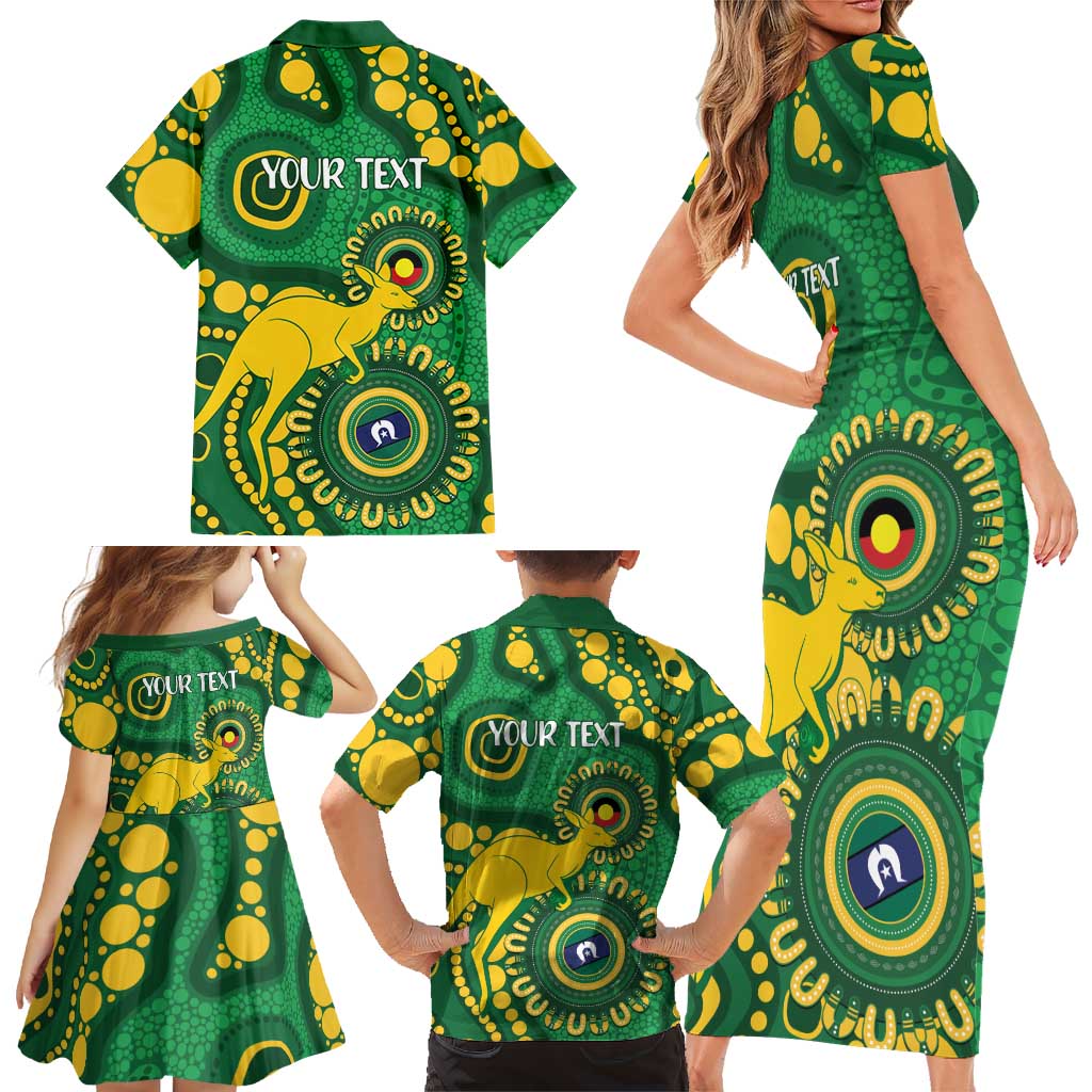 Bowls Australia NAIDOC Week 2026 Personalised Family Matching Short Sleeve Bodycon Dress and Hawaiian Shirt 50 Years Deadly Kangaroo Indigenous Art