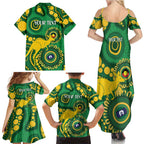 Bowls Australia NAIDOC Week 2026 Personalised Family Matching Summer Maxi Dress and Hawaiian Shirt 50 Years Deadly Kangaroo Indigenous Art