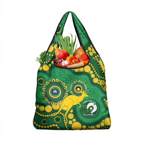 Bowls Australia NAIDOC Week 2026 Grocery Bag 50 Years Deadly Kangaroo Indigenous Art