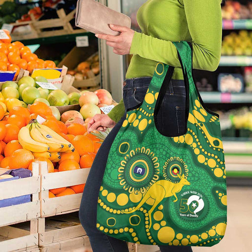 Bowls Australia NAIDOC Week 2026 Grocery Bag 50 Years Deadly Kangaroo Indigenous Art