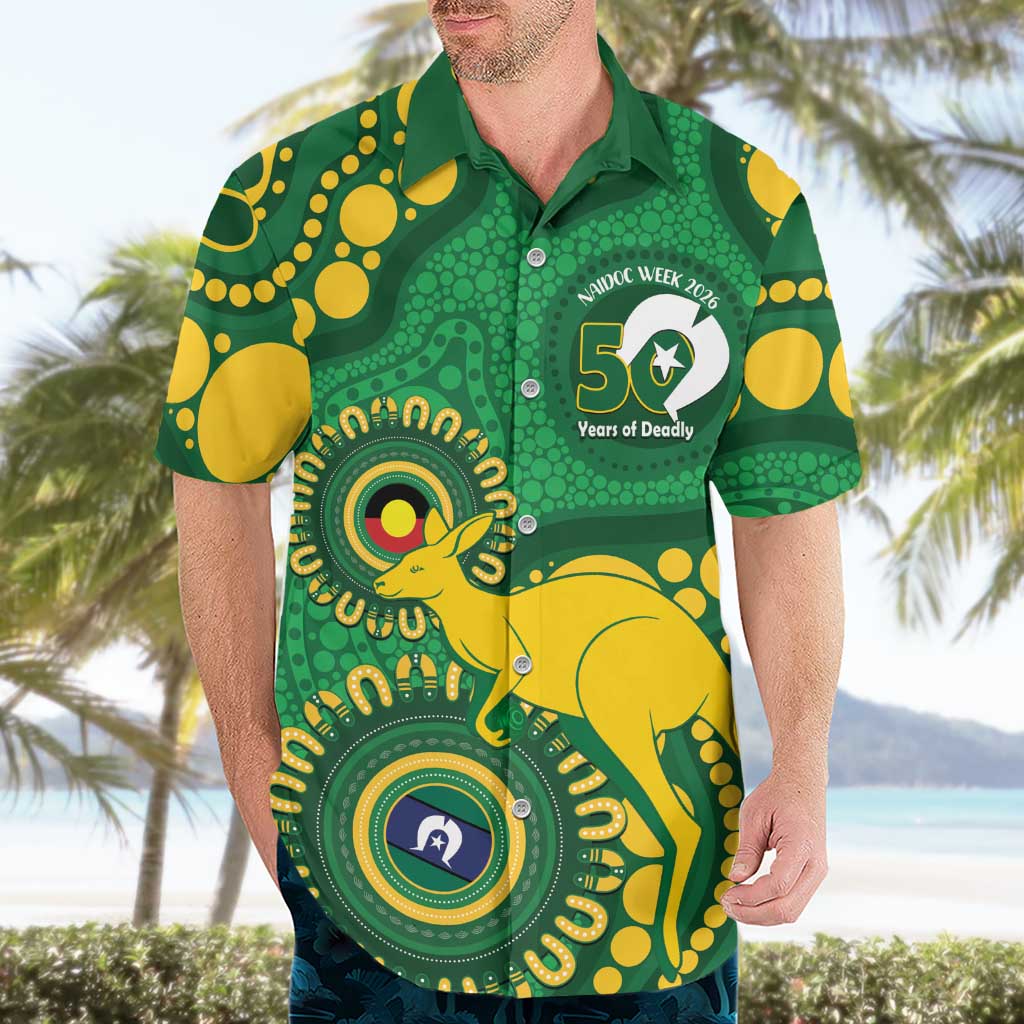 Bowls Australia NAIDOC Week 2026 Personalised Hawaiian Shirt 50 Years Deadly Kangaroo Indigenous Art