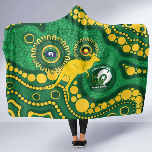 Bowls Australia NAIDOC Week 2026 Hooded Blanket 50 Years Deadly Kangaroo Indigenous Art