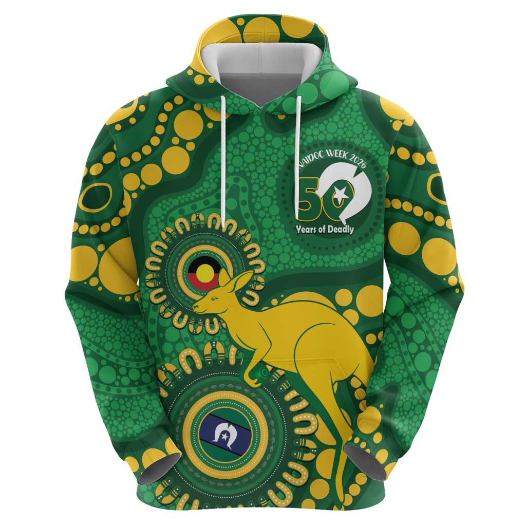 Bowls Australia NAIDOC Week 2026 Personalised Hoodie 50 Years Deadly Kangaroo Indigenous Art
