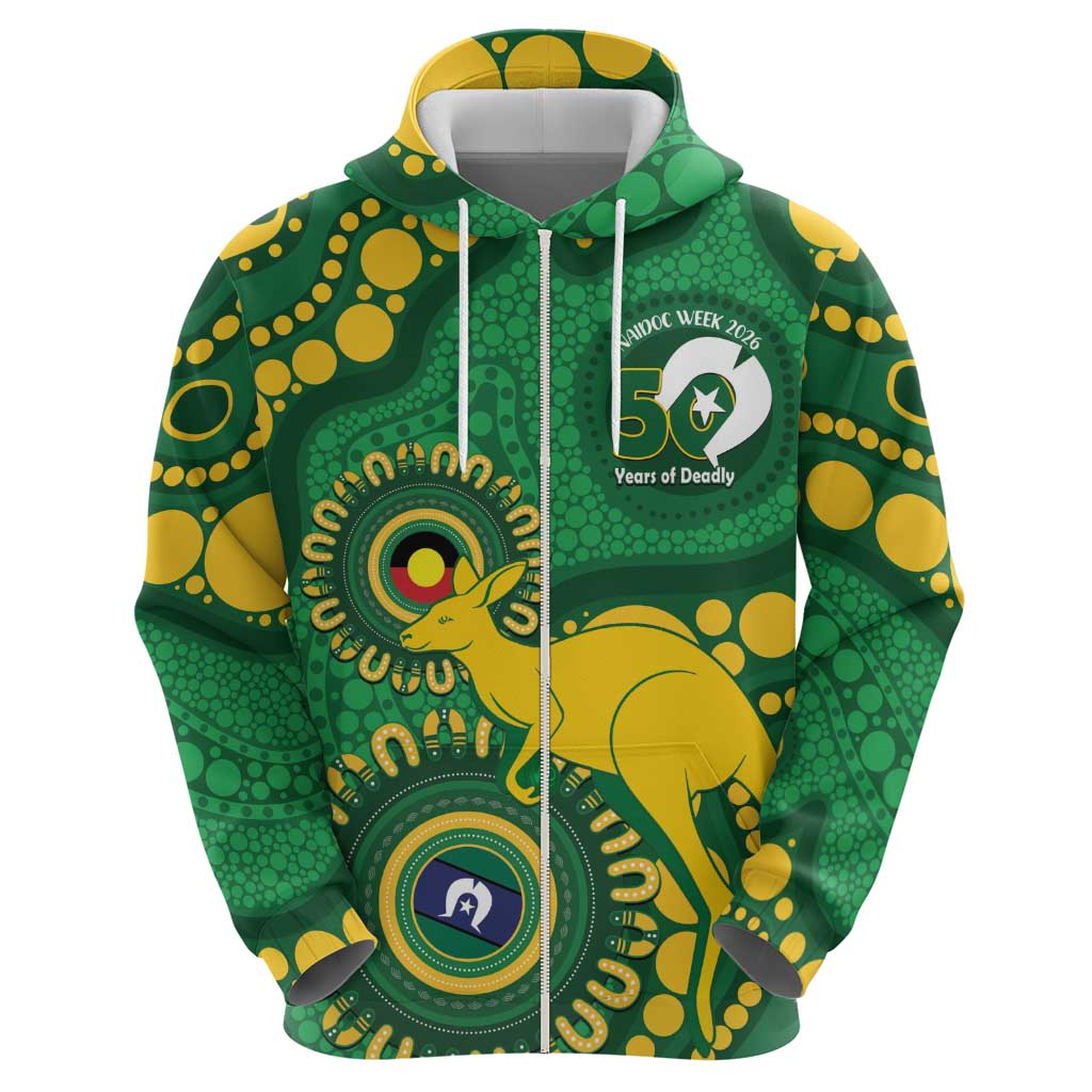 Bowls Australia NAIDOC Week 2026 Personalised Hoodie 50 Years Deadly Kangaroo Indigenous Art