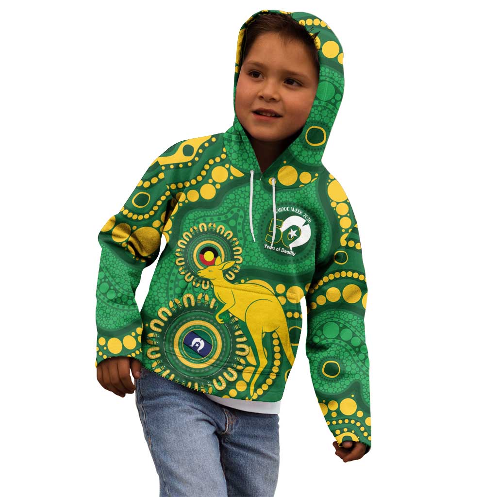 Bowls Australia NAIDOC Week 2026 Personalised Kid Hoodie 50 Years Deadly Kangaroo Indigenous Art