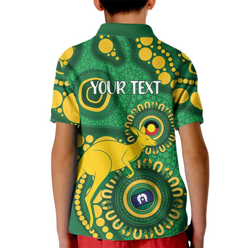 Bowls Australia NAIDOC Week 2026 Personalised Kid Polo Shirt 50 Years Deadly Kangaroo Indigenous Art