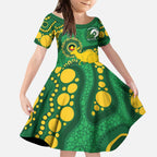 Bowls Australia NAIDOC Week 2026 Personalised Kid Short Sleeve Dress 50 Years Deadly Kangaroo Indigenous Art
