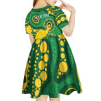 Bowls Australia NAIDOC Week 2026 Personalised Kid Short Sleeve Dress 50 Years Deadly Kangaroo Indigenous Art