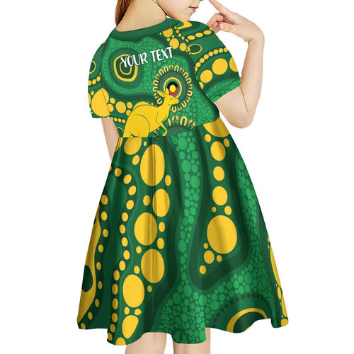 Bowls Australia NAIDOC Week 2026 Personalised Kid Short Sleeve Dress 50 Years Deadly Kangaroo Indigenous Art