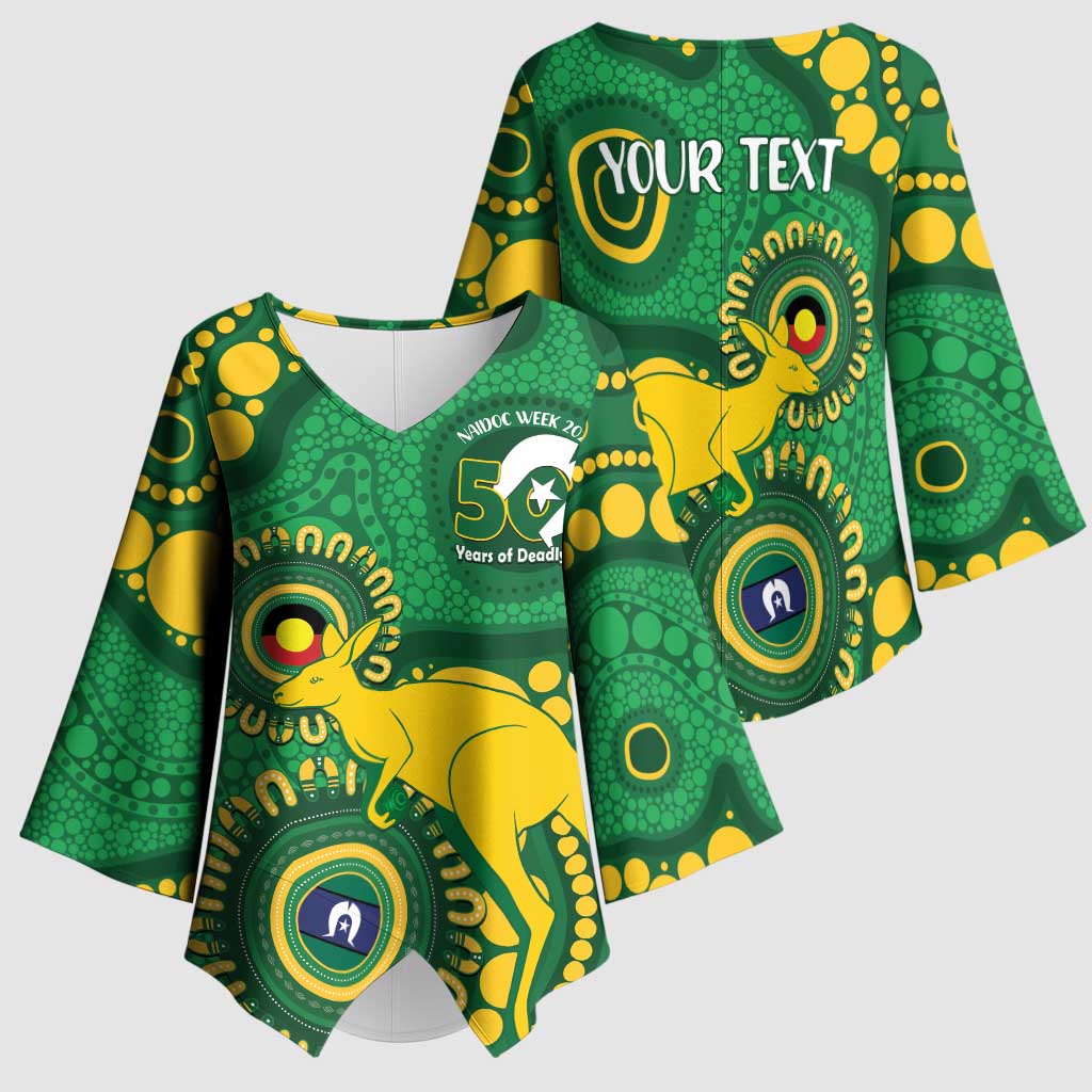 Bowls Australia NAIDOC Week 2026 Personalised Kimono Sleeve Blouse 50 Years Deadly Kangaroo Indigenous Art
