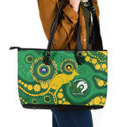 Bowls Australia NAIDOC Week 2026 Leather Tote Bag 50 Years Deadly Kangaroo Indigenous Art