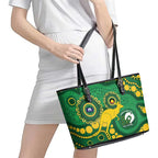 Bowls Australia NAIDOC Week 2026 Leather Tote Bag 50 Years Deadly Kangaroo Indigenous Art