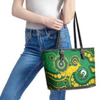 Bowls Australia NAIDOC Week 2026 Leather Tote Bag 50 Years Deadly Kangaroo Indigenous Art