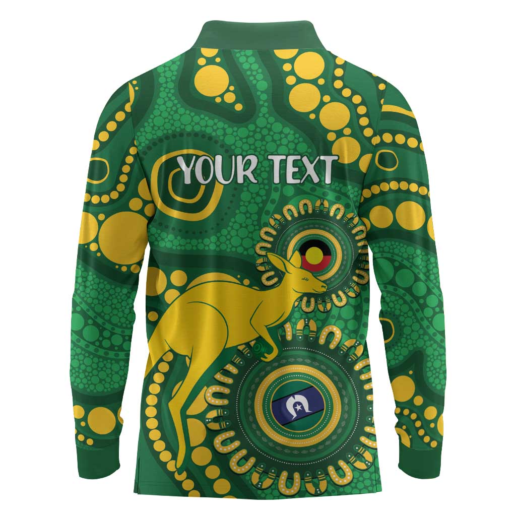 Bowls Australia NAIDOC Week 2026 Personalised Long Sleeve Polo Shirt 50 Years Deadly Kangaroo Indigenous Art
