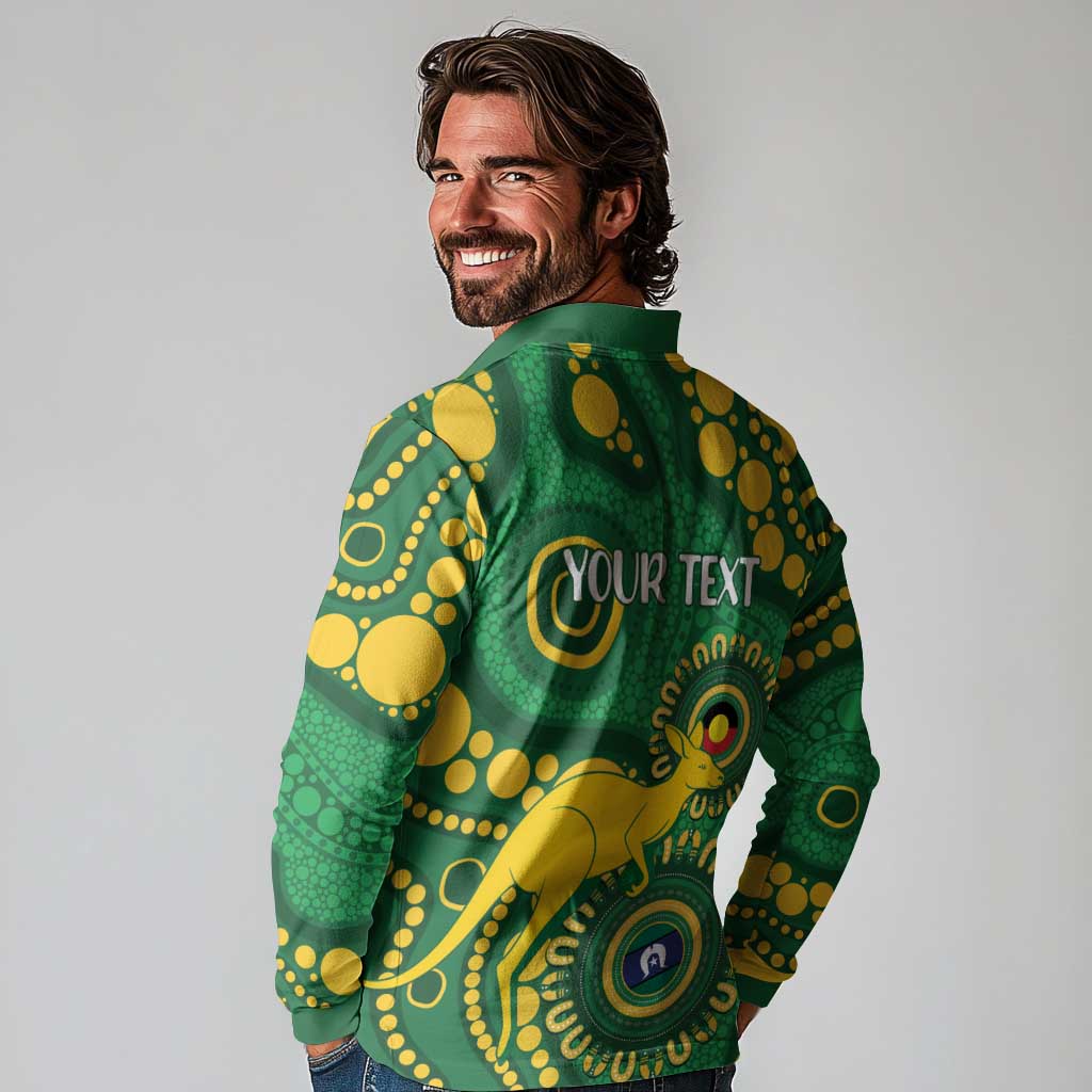 Bowls Australia NAIDOC Week 2026 Personalised Long Sleeve Polo Shirt 50 Years Deadly Kangaroo Indigenous Art